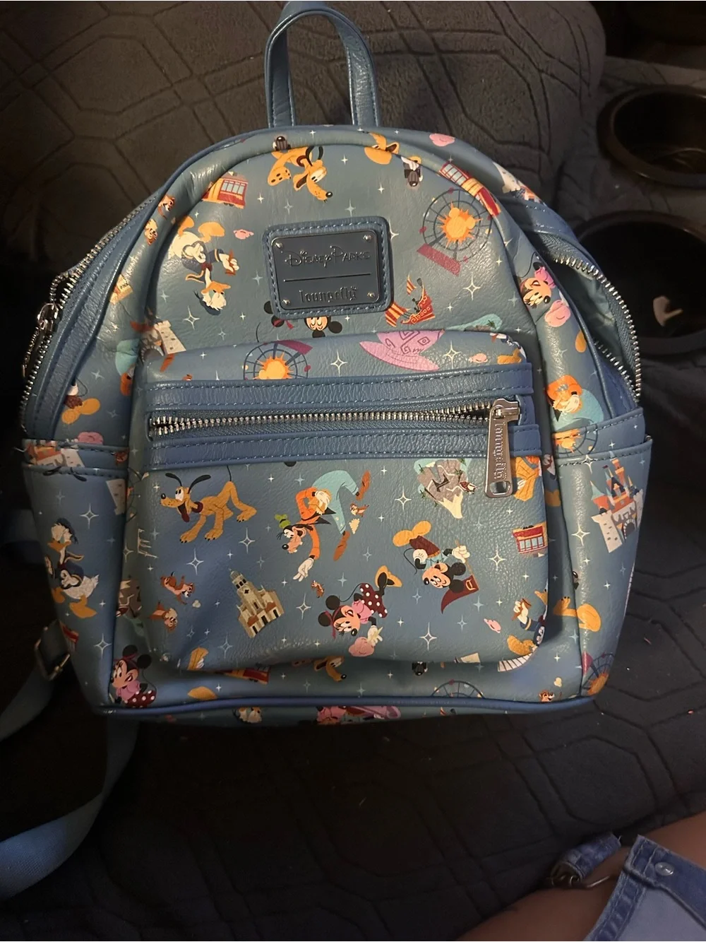 Loungefly Blue Disney Character Mini Backpack